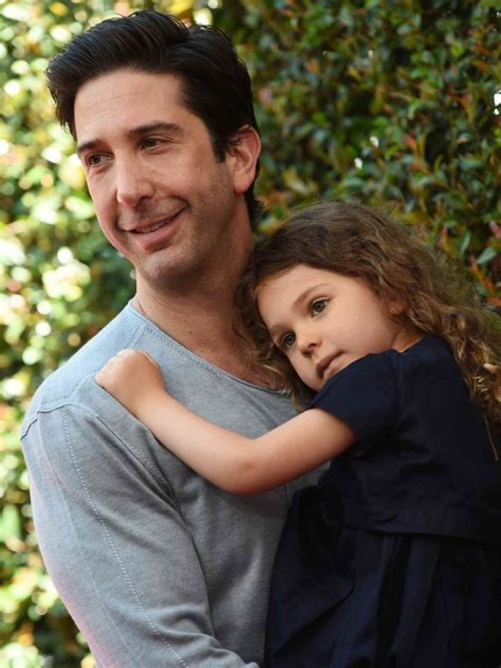 David Schwimmer and daughter Cleo wear matching burgundy coats